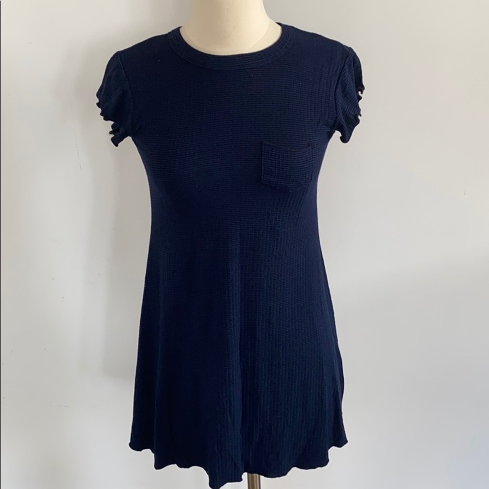 BDG Striped Short-Sleeve Swing T-Shirt Dress